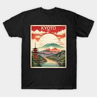 Kyoto Japan Vintage Travel Tourism Sunset T-Shirt